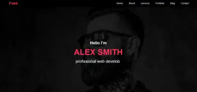 انشاء صفحه ويب بورتفوليو  تفاعليه متجاوبه مع جميع الشاشات باستخدام html , css , js و بوتستراب