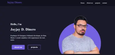 انشاء صفحه ويب بورتفوليو  تفاعليه متجاوبه مع جميع الشاشات باستخدام html , css , js و بوتستراب