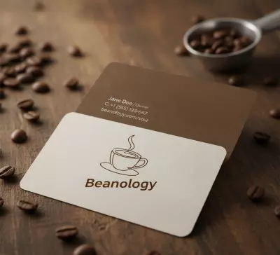 تصميم كارت بزنس أنيق لمقهى Beanology