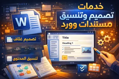 كتابة وتصميم وتنسيق احترافي لملفات Word