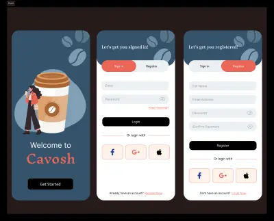 تصميم شاشات تسجيل الدخول باستخدام Figma