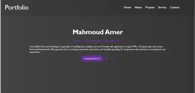 موقع شخصي portfolio
