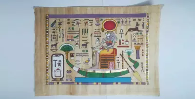 الرسم على ورق البردي برسومات الفراعنة والمصريين القدماء
