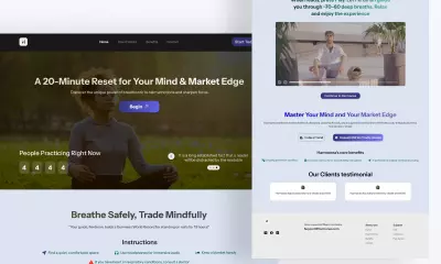 صفحة هبوط UX/UI Harmonea