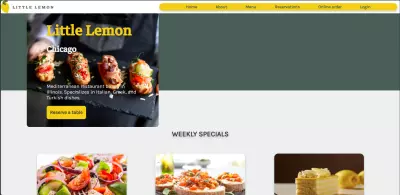 Little Lemon Restaurant Web page