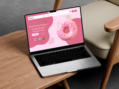 تصميم UI/UX مبتكر لمتجر دونتس يزيد الطلبات ويجذب العملاء 🍩