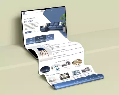 تصميم لاندينج بيدج لموقع Furniq للأثاث العصري