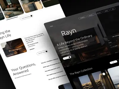 تصميم واجهة وتجربة مستخدم UI/UX لصفحة هبوط سهلة الاستخدام / موقع راين