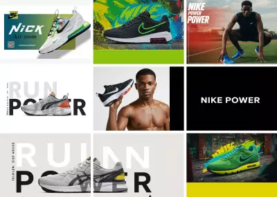 تصميم Nike بأسلوب عصري وبصري قوي