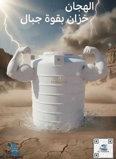 صورة العمل تصميم إعلاني ثلاثي الأبعاد لخزان مياه — الهجان بقوة جبال