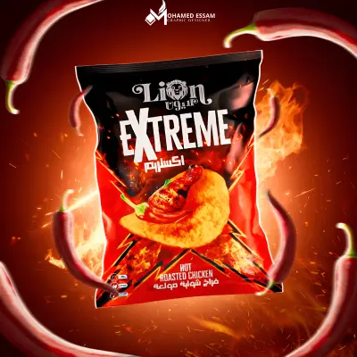 تصميم إعلان ديناميكي لمنتج Lion Extreme
