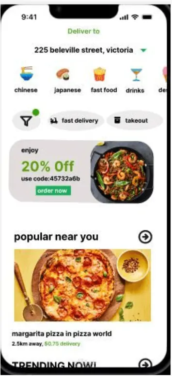 تصميم واجهات تطبيق موبايل لطلب الطعام (Food Ordering App UI Design)