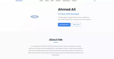 تصميم Landing Page شخصية احترافية لعرض سيرتك الذاتية ومهاراتك