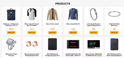 Simple E-Commerce Cart
