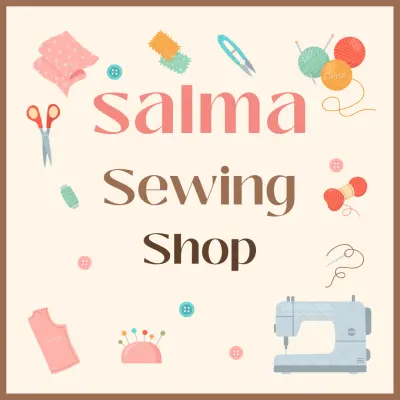 تصميم شعار ورشة خياطة "Salma Sewing Shop"
