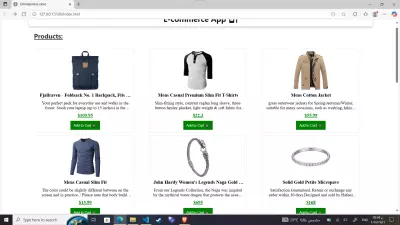 ecommerce store page