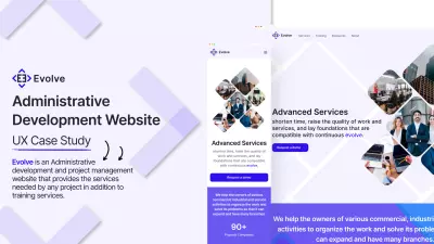 تصميم موقع التطوير الإداري وإدارة المشاريع Evolve - Administrative development and project management website
