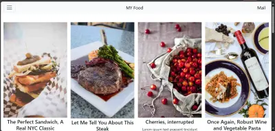 موقع إلكتروني لمطعم MY Food لعرض الأكلات والتعريف بالطاهي