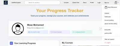 Profile & dashboard (ملف شخصي)