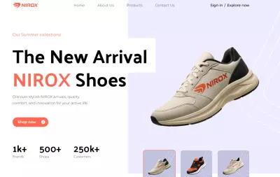 NIROX – Premium Sneaker Landing Page (React + Tailwind)