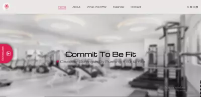 موقع الكتروني لصالة رياضية (Gym Website)