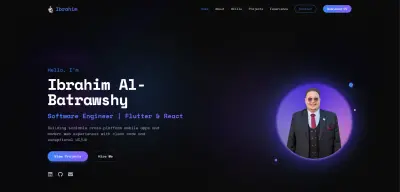 تصميم موقع بورتفوليو احترافي وجذاب للمطورين والمصممين