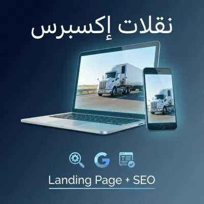 تصميم وتطوير Landing Page احترافية مع تحسينات SEO متقدمة - نقلات إكسبرس