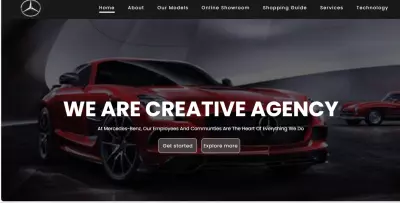 تصميم موقع بعنوان mercedes-benz