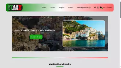 تصميم موقع بعنوان Italy top tour