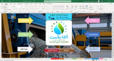 نظام محاسبي متكامل على Excel لإدارة المصنع والموردين والمبيعات والعمالة