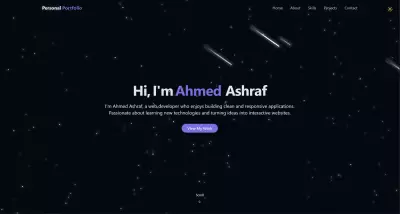 موقع بورتفوليو شخصي تفاعلي – React / Tailwind CSS