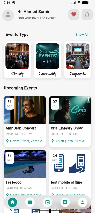 EvTick App