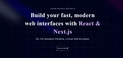 معرض أعمالي الشخصي باستخدام احدث التقنيات Next.js , TypeScript