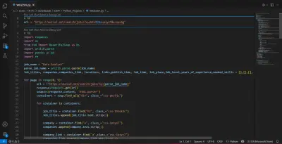 بناء أداة Web Scraping احترافية لتحليل سوق عمل الـ Data Analyst في [Wuzzuf] باستخدام Python.