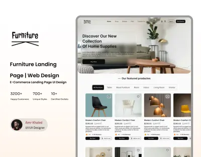 صفحة هبوط لموقع أثاث منزلي