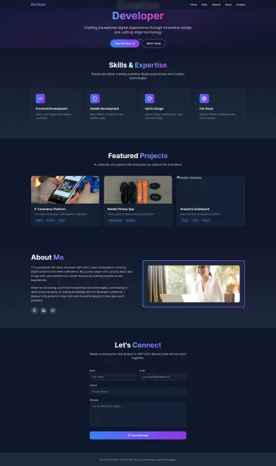 تصميم و تنفيذ Portfolio مميز