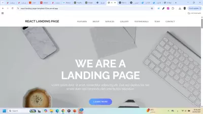 React Landing Page Template
