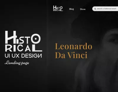 Historical - UI UX Design landing page