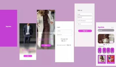 تصميم واجهات تطبيق تجارة إلكترونية للأزياء (E-Commerce Fashion App UI/UX)