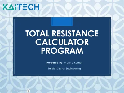 Power Point for Total Resistance Calculator using C sharp