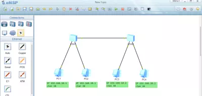 Configuring VLANs and Trunk Links in a Network Topology