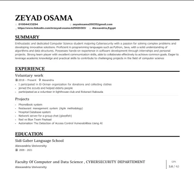 CV Writting