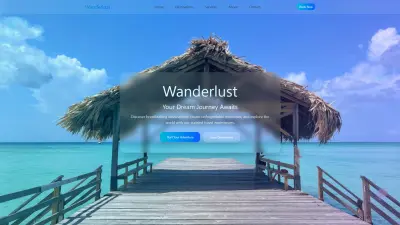 صفحة هبوط لشركة سفريات Wanderlust