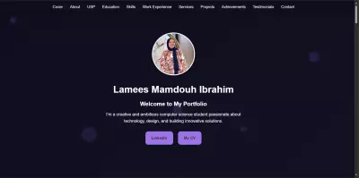 تصميم وتطوير موقع بورتفوليو شخصي