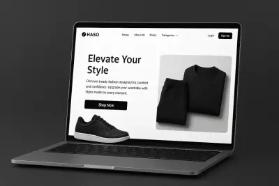 تصميم واجهة متجر إلكتروني احترافية لبراند الملابس والأحذية