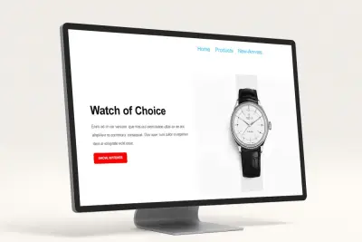 تصميم وبرمجة واجهة متجر ساعات احترافية —