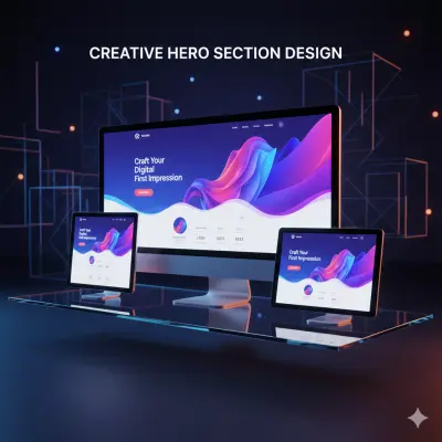 تصميم قسم ترحيبي جذاب لمواقع الويب