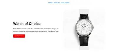 Watch Store – Landing Page