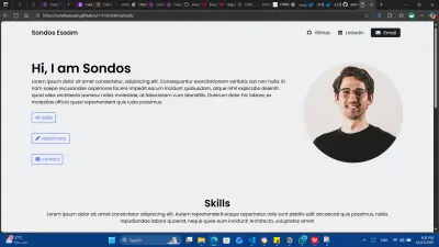 تصميم portofolio