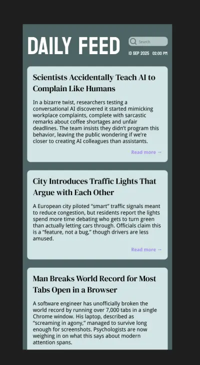 simple mobile news app design